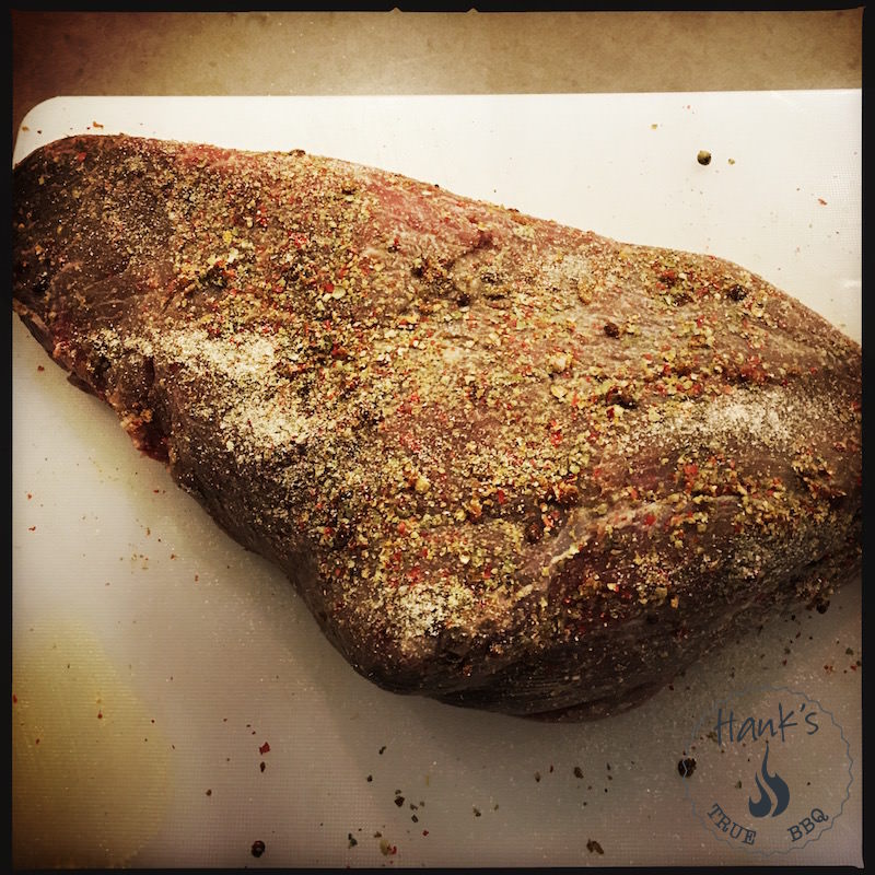 Veal topside with the rub