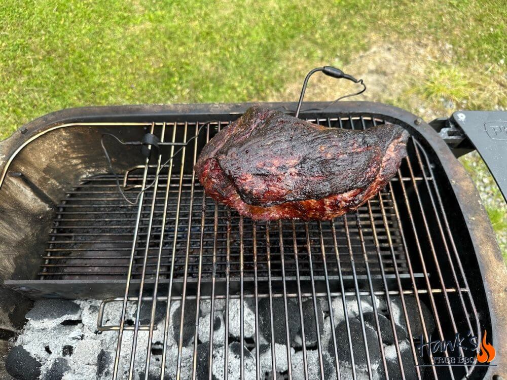 Brisket efter platån, före wrap