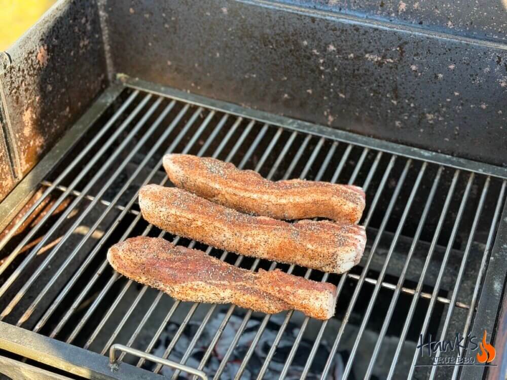 Pork belly fat fingers på grillen