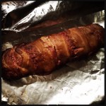 Deer fatty done, now being wrapped for rest.