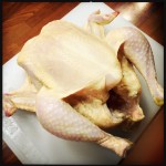 Rinsed and dried chicken