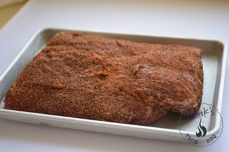 Full sirloin with rub applied