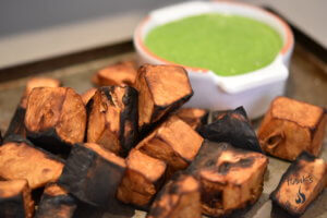 Grilled Celeriac with Wild Garlic Creme
