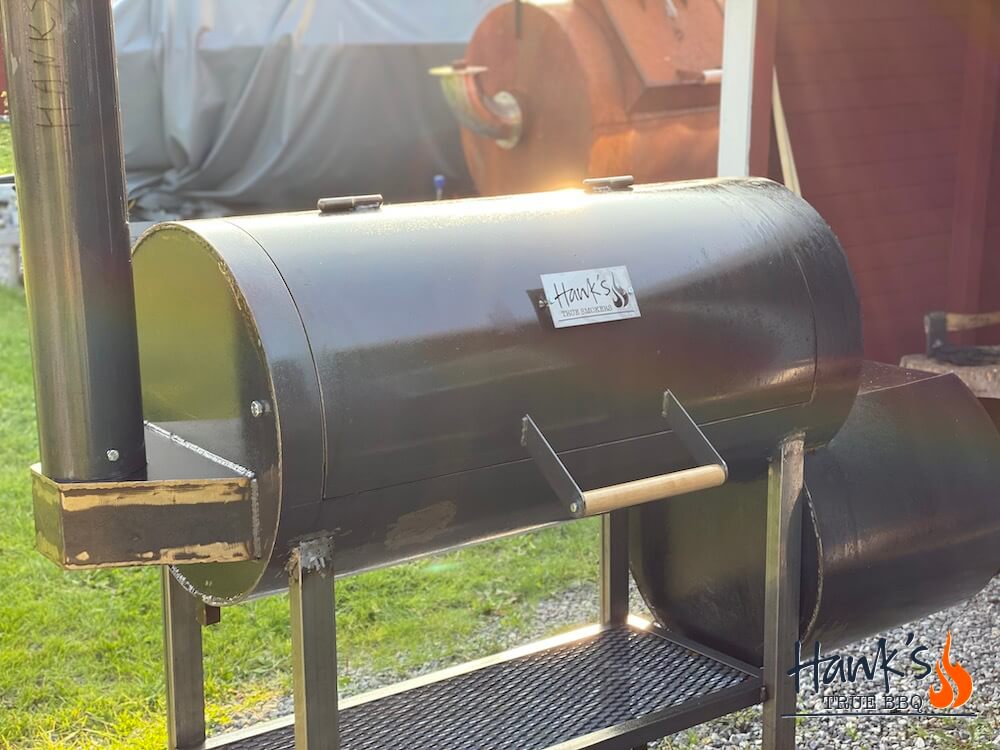 Hank's True Smokers™ Offset Smoker Front View Hanks True BBQ™