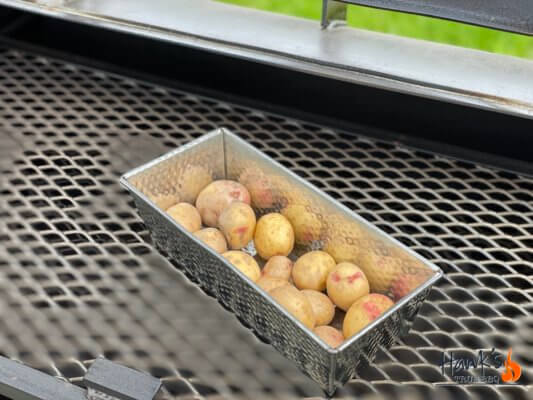 Confit Potatoes in a bread pan
