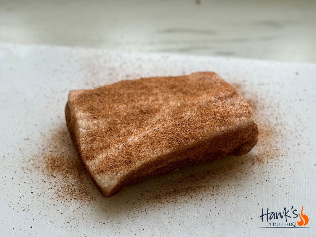 Pork belly with rub