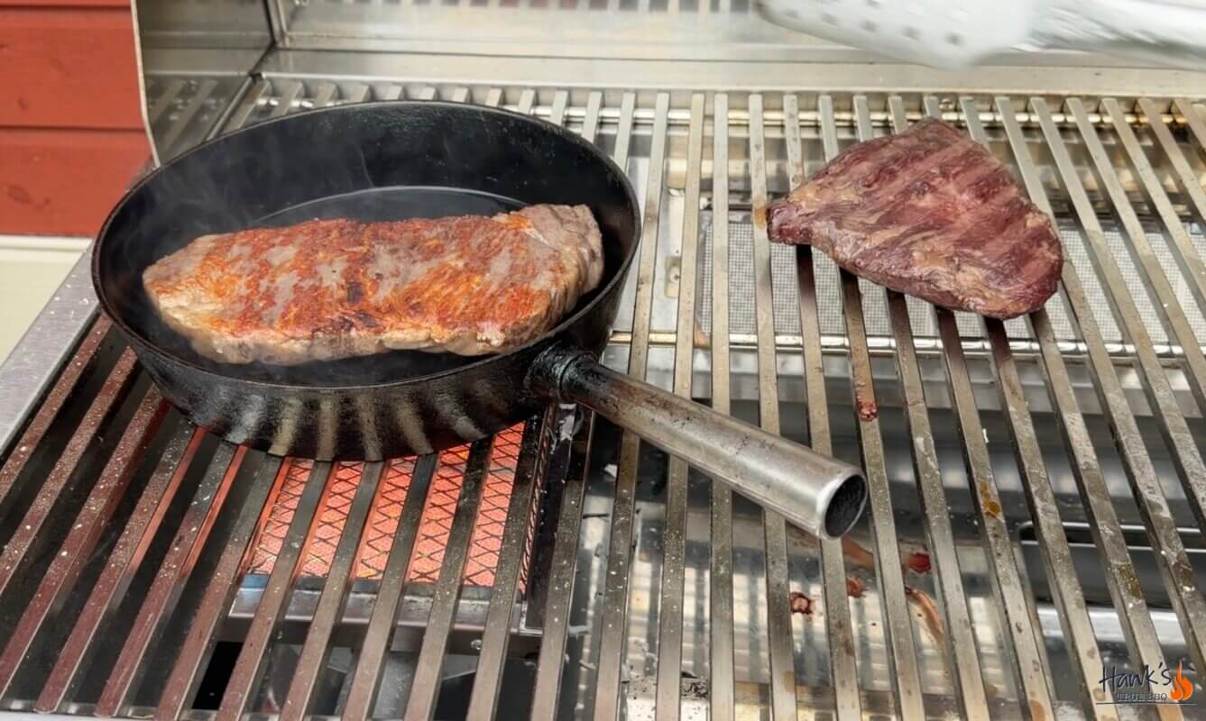 Wagyu seared on a gas grill