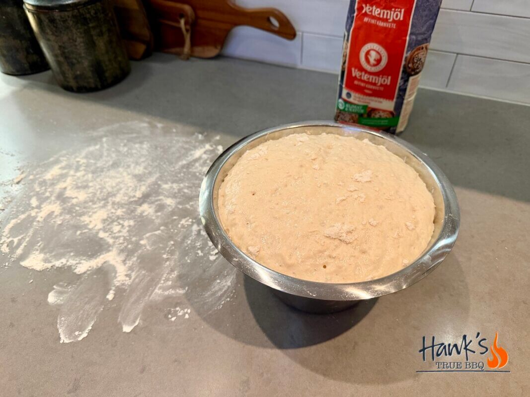 Tasty No-knead rolls - risen